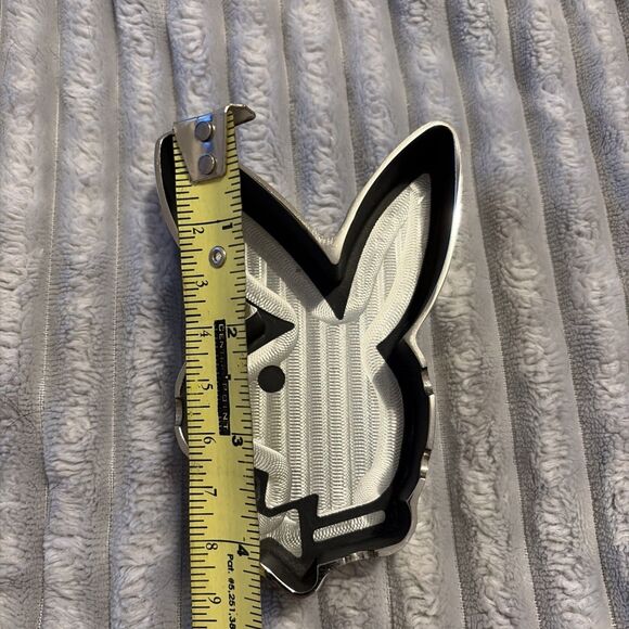 Playboy Bunny Ashtray Chrome Black Metal Collectable Vintage - Picture 8 of 10